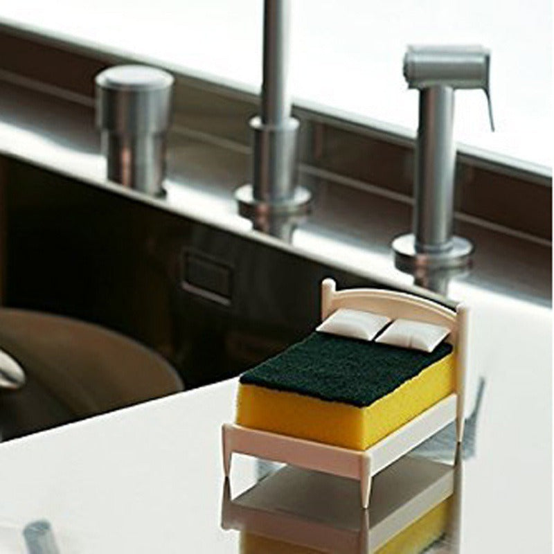 Creative cleaning cloth sponge storage small bed design cleaning cloth storage rack kitchen drainage storage rack