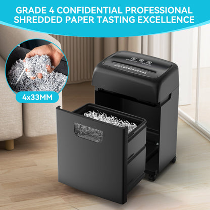 PAPER SHREDDER CROSS CUT LARGE BIN HIGH SECURITY LOW NOISE