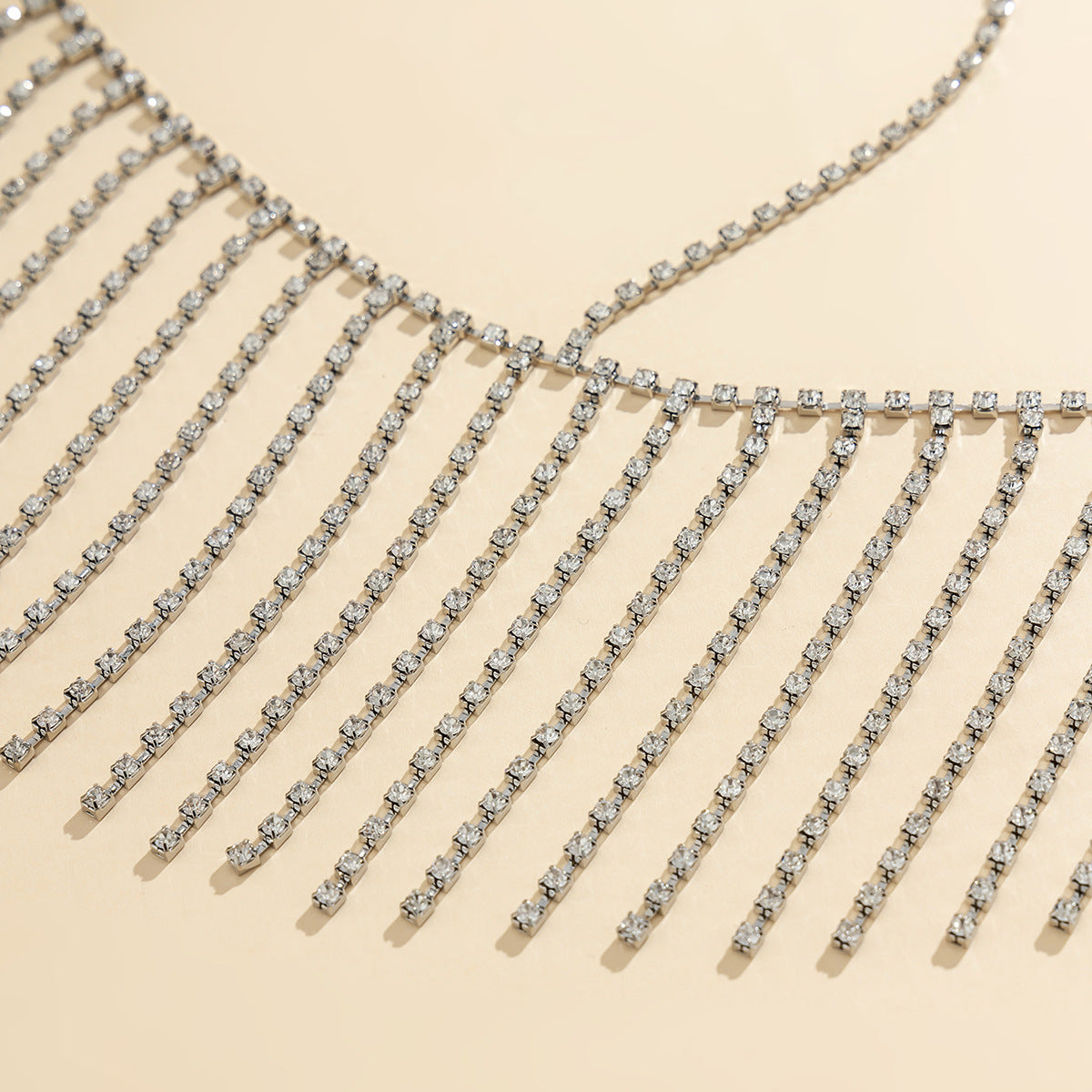 Sexy Claw Chain Tassel Cross Body Chain One Piece Silver Bodychain