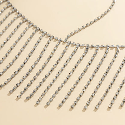 Sexy Claw Chain Tassel Cross Body Chain One Piece Silver Bodychain