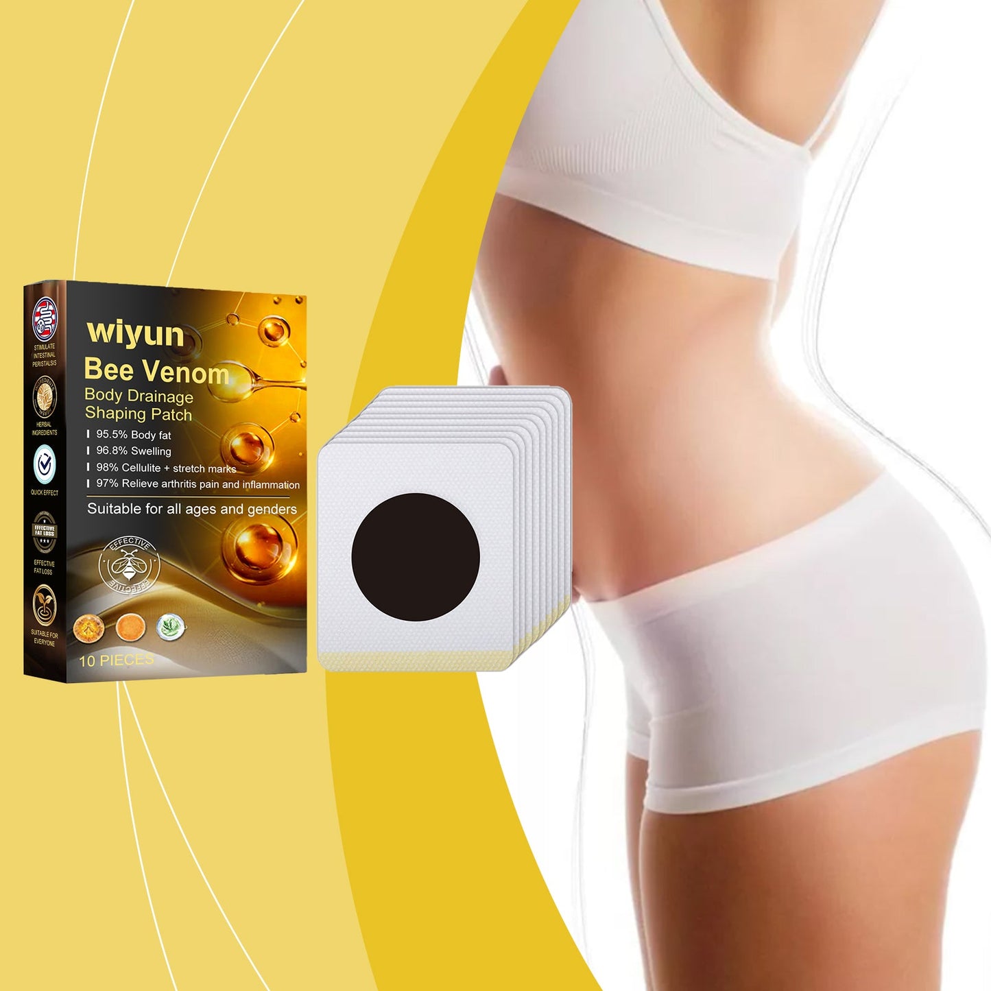 Bee Venom Beauty Considerate, Lazy Body Beauty Navel Paste Moisturizing Tight Skin Care Show Charm Body Care Paste