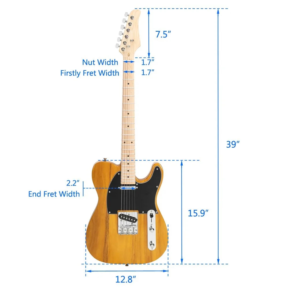 GTL Maple Fingerboard 39" 6 Strings Electric Guitar with Bag