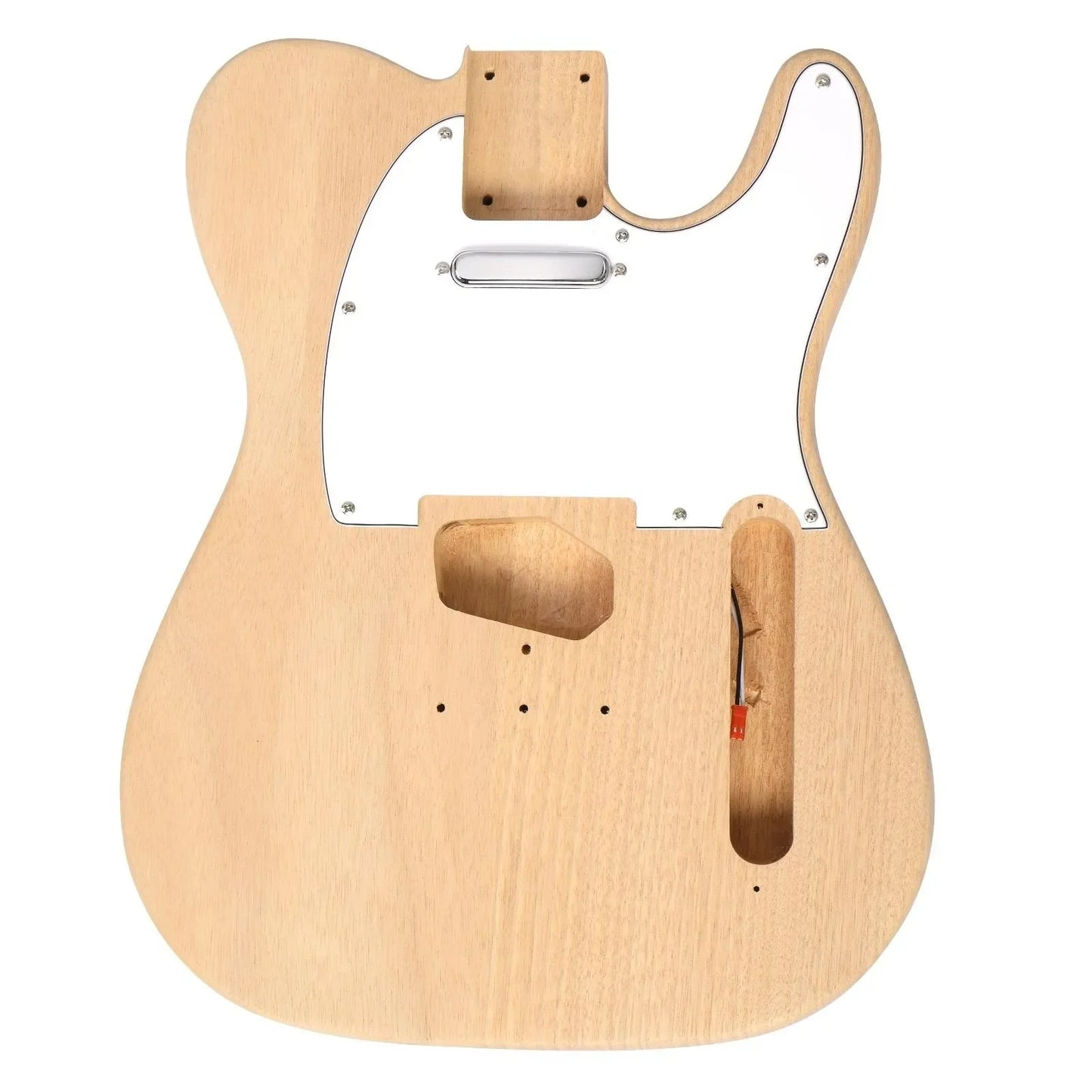 Unfinished DIY TL Electric Guitar Kit Mahogany Body Maple Neck
