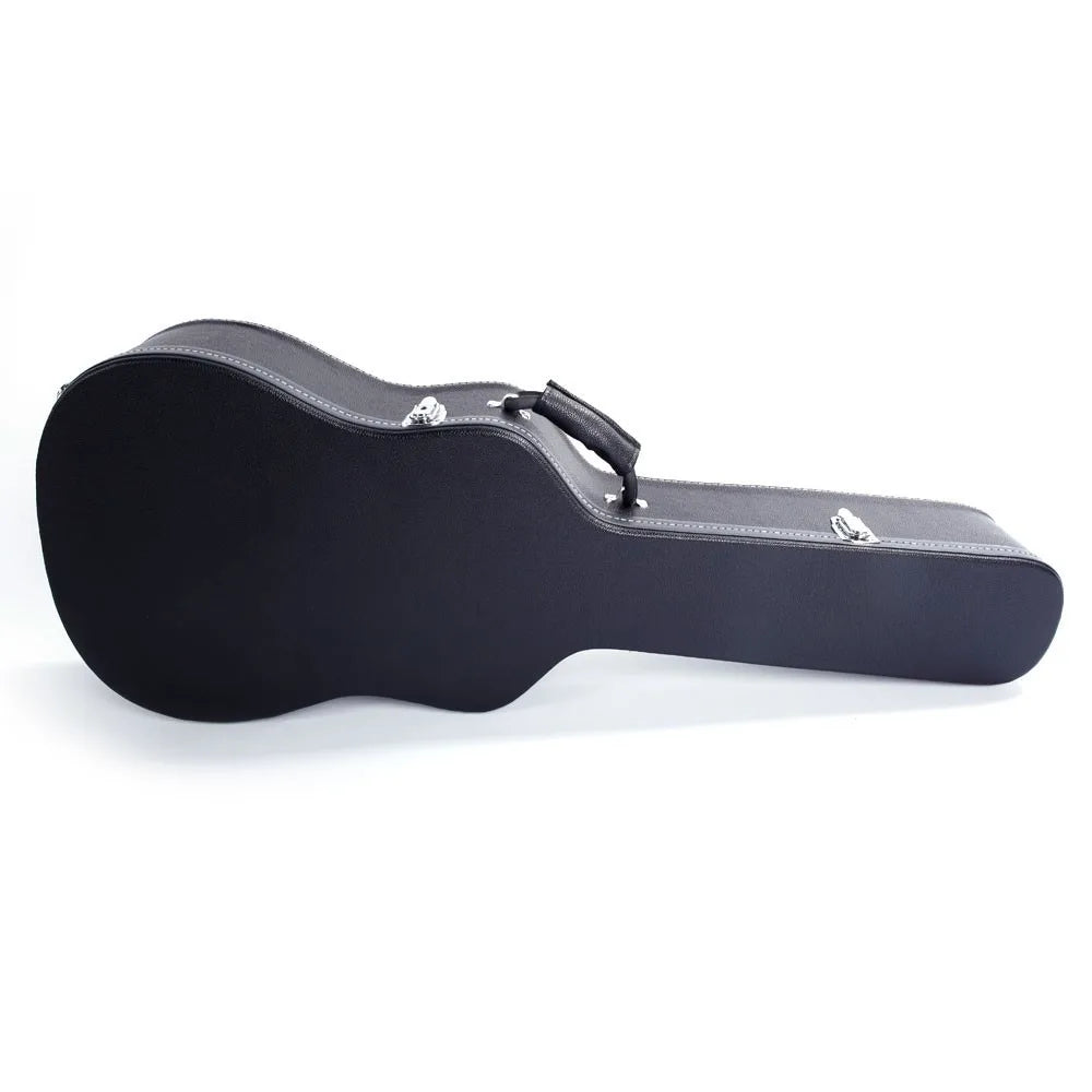 41" Acoustic Hard Guitar Case Wooden Hardshell Carrying Box Black