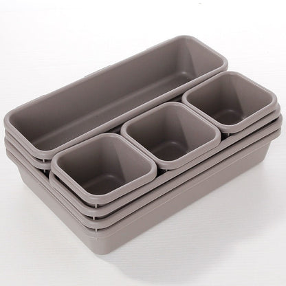 8pcs/set Adjustable Drawer Organizer Box Trays Make Up Cosmetics Sundries Divider Holder Kitchen Bathroom Closet Jewellery Box