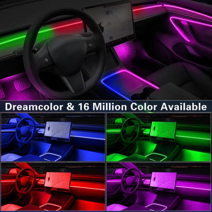 Suitable for 256 color dynamic light and shadow ambient lighting in cars universal car models with added welcome lights