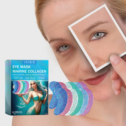 Marine Collagen Eye Mask, Moisturizing And Desalting Eye Bags Firming Skin Around Eyes Lifting Patch