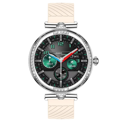 NX17 Pro Smart Watch Fashion Dimanond Ladies Wristwatch Amoled Bluetooth Calling Health Monitoring Women Fitness Smartwatch