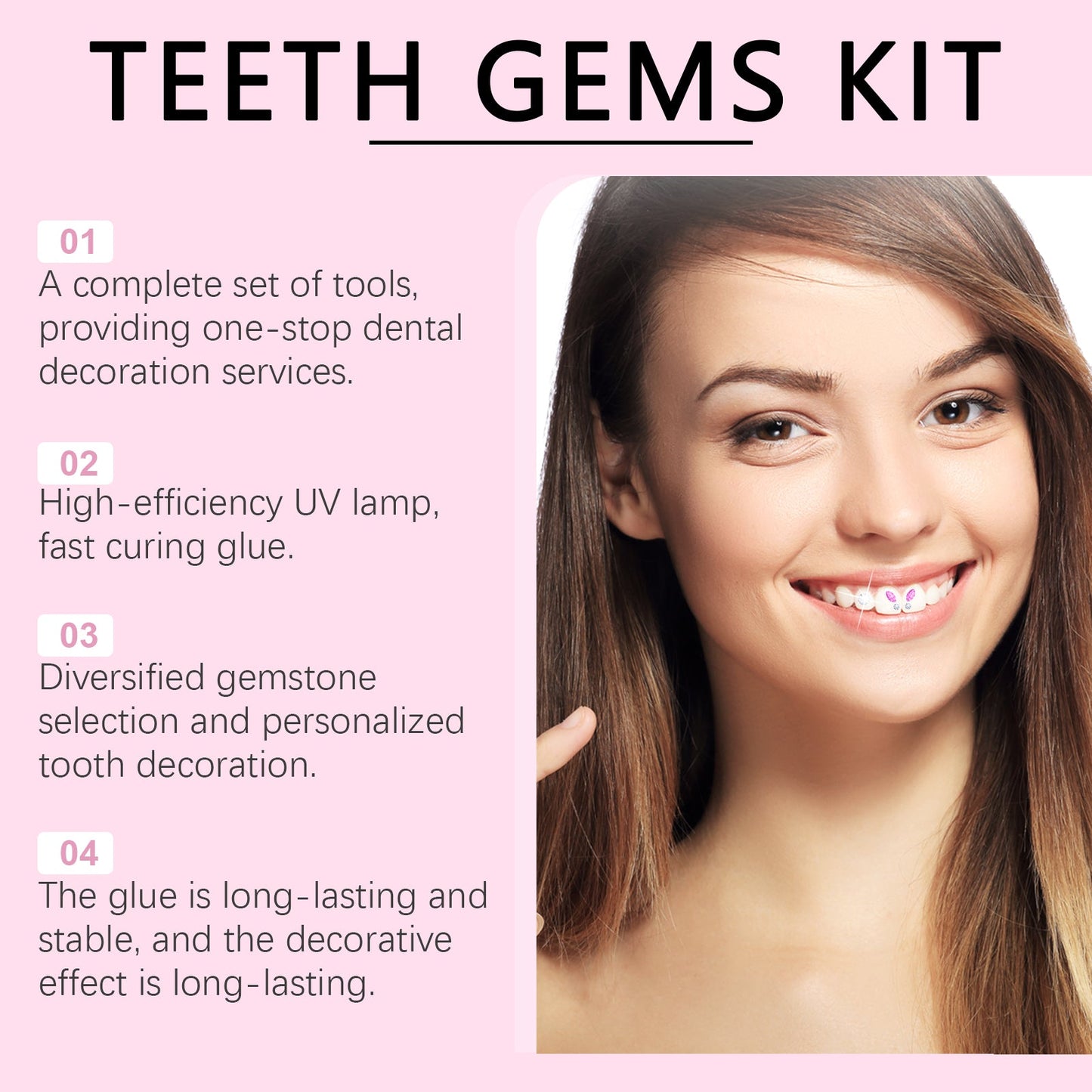 Dental Drill Diy Set Dental Beauty Decoration Drill Combination Personality Shine Smile Diy Dental Drill Set