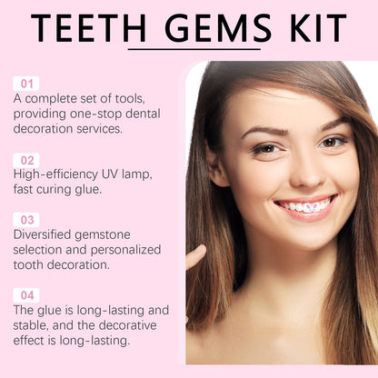 Dental Drill Diy Set Dental Beauty Decoration Drill Combination Personality Shine Smile Diy Dental Drill Set