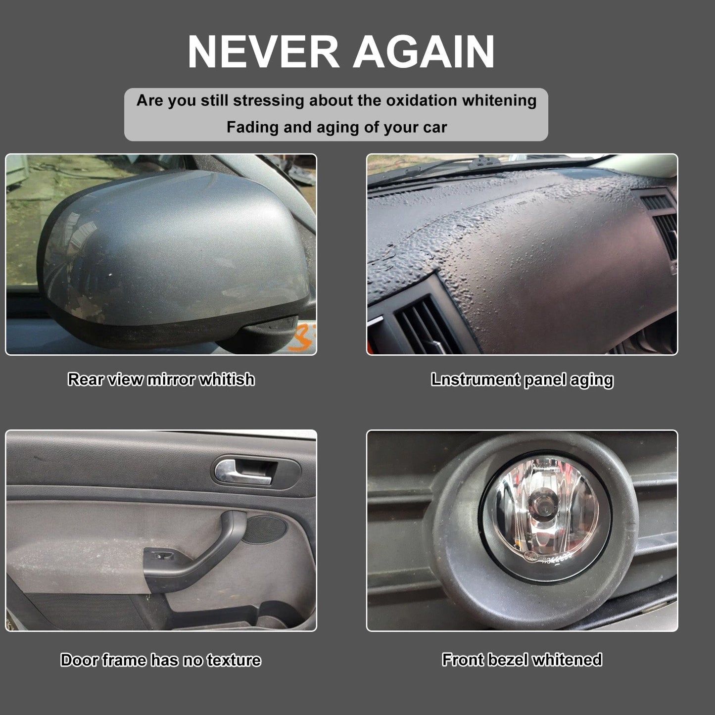 Polish Spray, Wash Free Clean Decontamination Seat Instrument Panel Cleaner