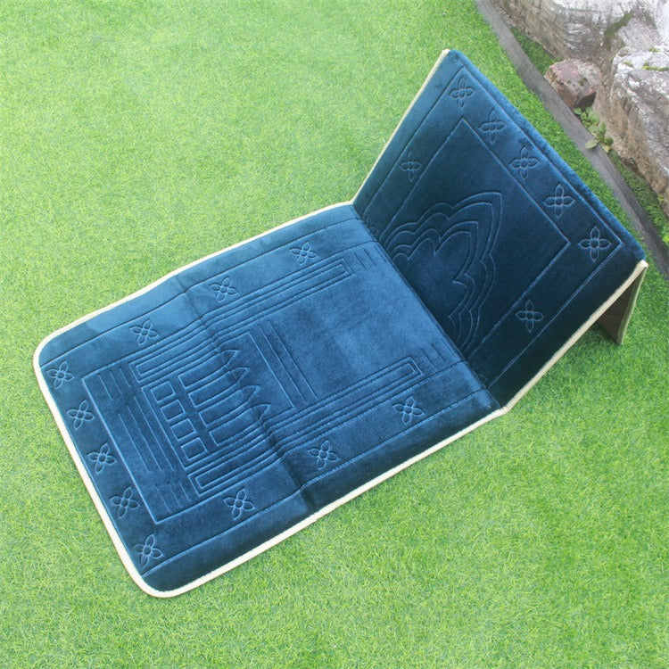 Flannel Fabric Portable Qibla Blanket Folding Worship Blanket Prayer Mat