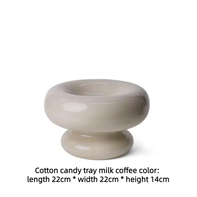 Creative Life [Cotton Candy] Ceramic Fruit Tray Home Living Room Tea Table Storage Storage Fruit Tray Snack Tray