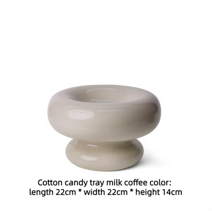 Creative Life [Cotton Candy] Ceramic Fruit Tray Home Living Room Tea Table Storage Storage Fruit Tray Snack Tray
