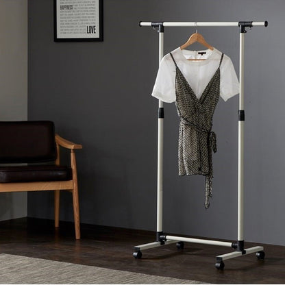 Short hanger, used for hanging heavy-duty rolling hangers with bottom racks and wheels for clothes