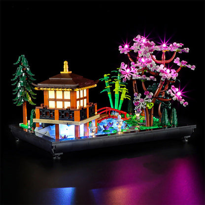 YEABRICKS is compatible with LEGO 10315 Peaceful Garden building blocks, LED lighting, creative accessories, and assembled lighting