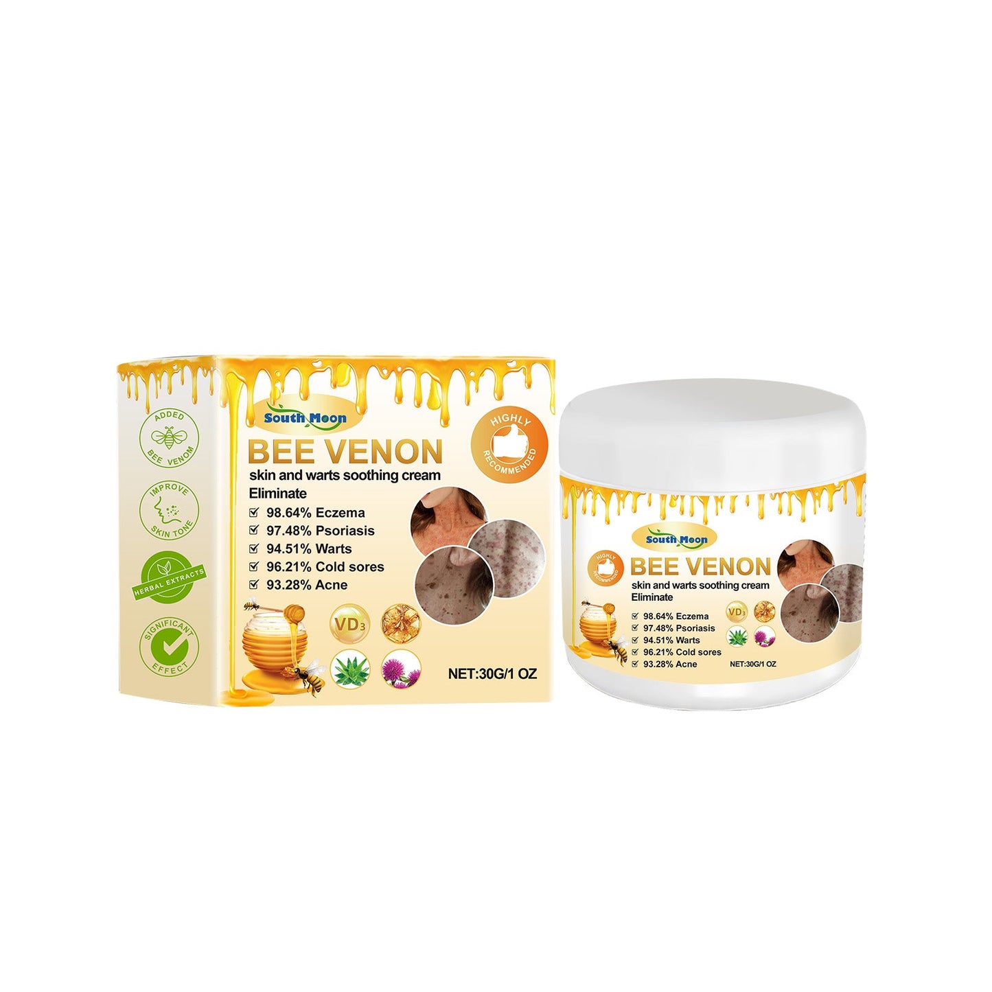 Bee Venom Keyo Cream, Gentle Clean Smooth Skin Moisturizing Moisturizing Daily Massage Keyo Cream
