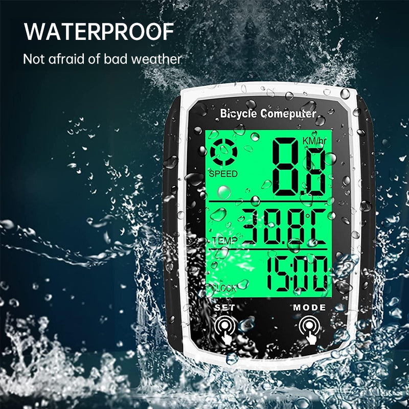 Wired LCD Digital Bicycle Computer - Speedometer and Odometer with Backlight, a Must - have Bike Accessory
