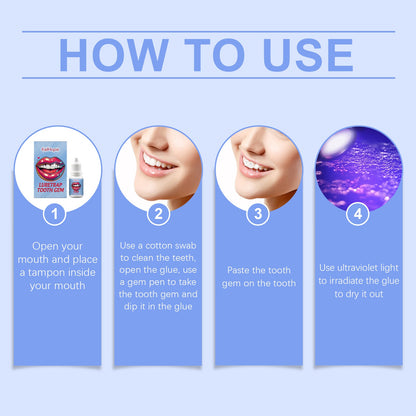 Dental Beauty Set Diy Fashion Dental Decoration Drill Personality Sparkle Light Up Smile Style