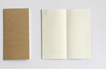4.3x8.3 Midori Traveler's Notebook Refill 110mmx210mm Blank Dot Grid Paper Graph-paper Ruled 32 sheets