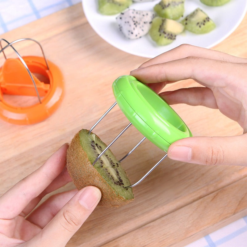 Creative stainless steel kiwifruit peeler specialized for peeling and dividing