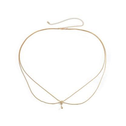 Thin chain belly button waist decoration body chain double-layer metal wind versatile waist chain