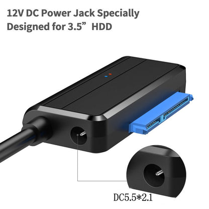 USB 3.0 Easy Drive Cable SATA to USB 3.0 Cable 2.5-inch/3.5-inch Hard Disk Adapter Cable