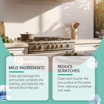 Kitchen Grease Cleaner Remove Grease And Dirt From The Bottom Of Kitchen Pans Polishing Anti-Rust Cleaner