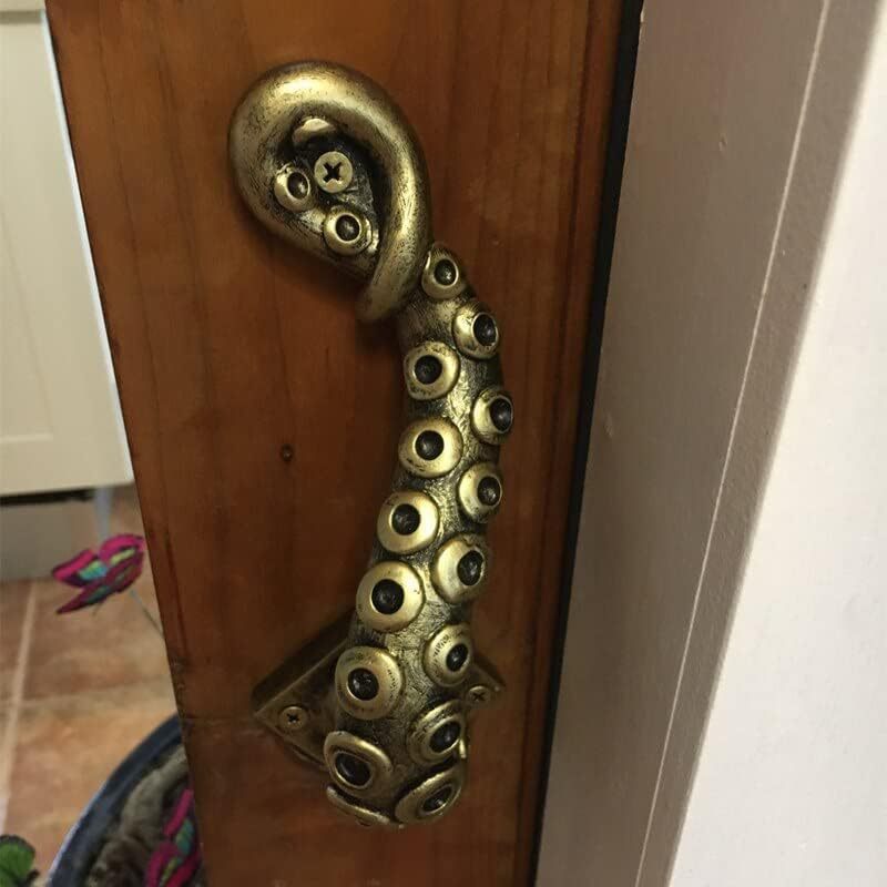 Steampunk retro octopus door handle resin craft