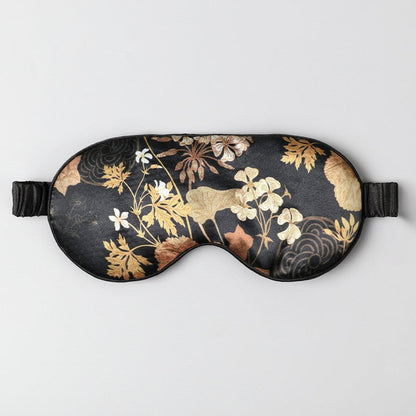 Double-Sided Imitation Silk Eye Mask Satin Silk Eye Protection Blackout Sleep Mulberry Silk Eye Mask Printed Spot Wholesale