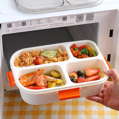 Fashion cartoon cute four-grid microwaveable lunch box bento box lunch box
