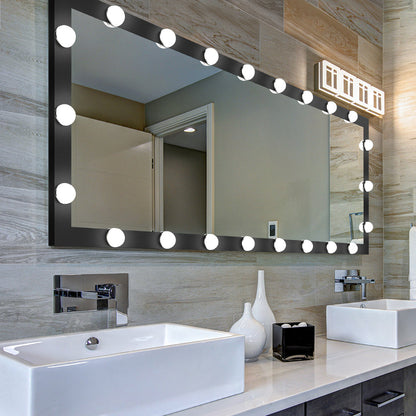 63x24 inch illuminated full body makeup mirror with 3 color modes. Makeup room bedroom wall mounted touchscreen floor mirror i