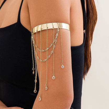 Western style beaded tassel arm chain jewelry Bohemian love arm bracelet for women