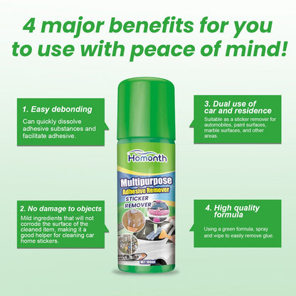 Multipurpose Adhesive Remover, Multi-Purpose Adhesive Removal Self-Adhesive Double-Sided Adhesive Removal Adhesive Cleaning Adhesive No Residue Cleaner