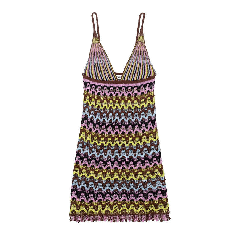 Sexy Backless Knitted DressStyle Fashion Women's Dress
