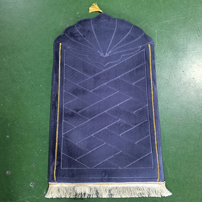 Shell shaped solid color carpet irregular flannel sponge thickened short flannel embossed portable floor mat