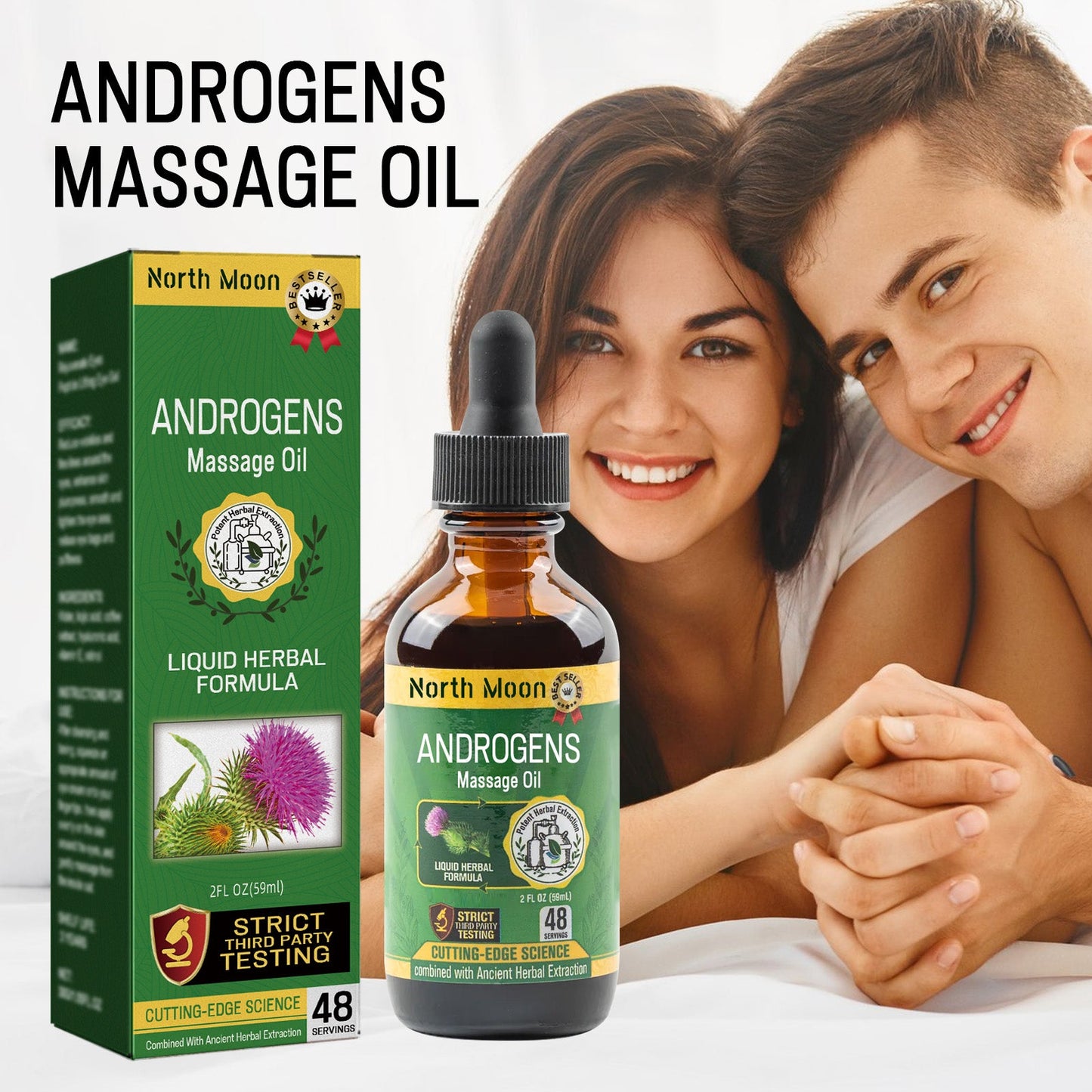 Androgens Massage Oil, Men's Body Care Strong Vitality Nourishing Care Essential Oil