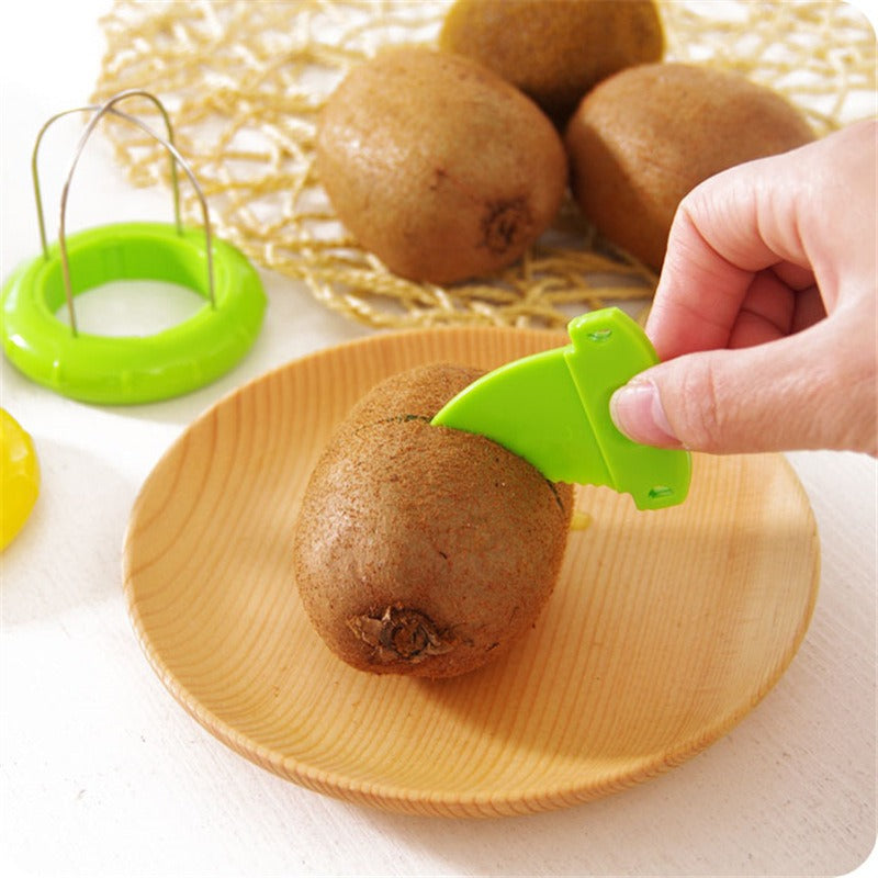 Creative stainless steel kiwifruit peeler specialized for peeling and dividing