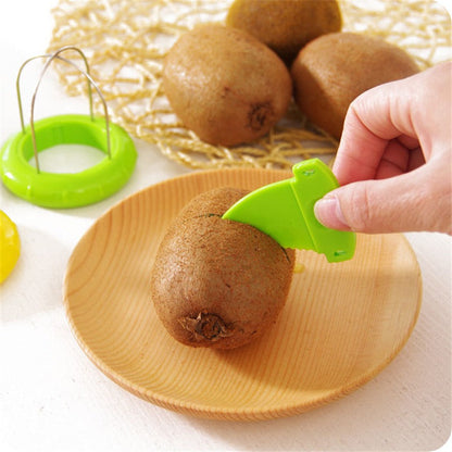 Creative stainless steel kiwifruit peeler specialized for peeling and dividing