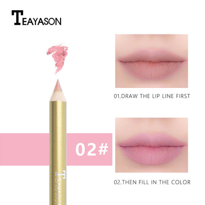 Matte Lip Liner Lasting Vampire Color Nude Pink Big Red Lipstick Lip Pencil