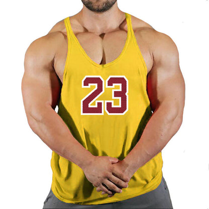 Sportswear vest men's round neck men's cotton vest loose shoulder sleeveless basketball suit
