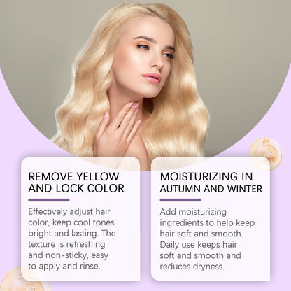 Nourishing Purple Conditioner Hair Care Soft Shine Improve Dry Hair Color Long Lasting Conditioner