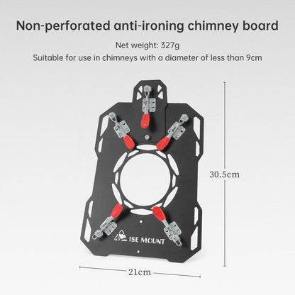 Anti-ironing board for chimney of outdoor tent stove aluminum alloy open-free fire-retardant board for camping firewood stove