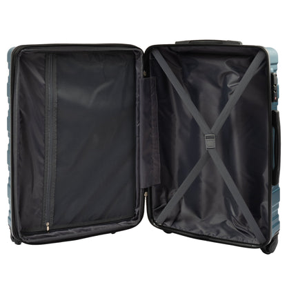 Hardshell Luggage Sets 3 Pcs Spinner Suitcase with TSA Lock Lightweight 20''24''28'' Navy + ABS