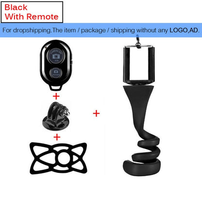 Flexible selfie stick monopod wireless Bluetooth tripod monkey holder for GoPro iPhone camera phone car bicycle universal