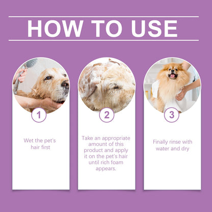 Pet Lavender Shampoo Gently Cleans Pet Cat And Dog Hair Fluffy Smooth And Fragrant