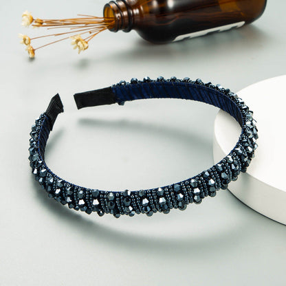 Washing Face Hair Band Thin Edge Handmade String Crystal Headband Fashion Hair Accessories Simple Hair Band