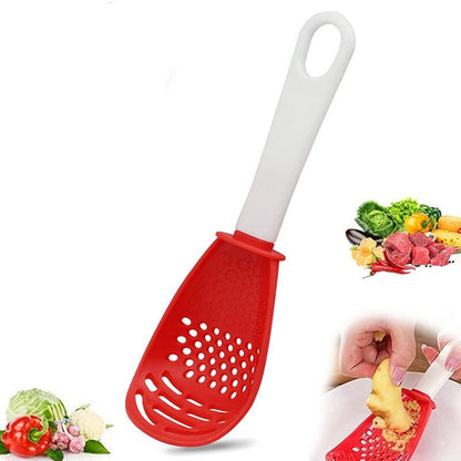 Grinding dish spoon mashing and draining water drain spoon grinding ginger and garlic spoon egg mixer mashed potatoes