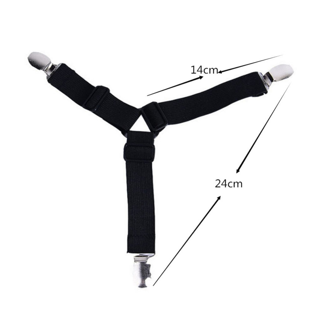 Bedding Article Accessory 4pcs  Nylon Buckle Elastic Band Non Slip Sheet Fixer Holder for Bed sheets Practical Bedspread