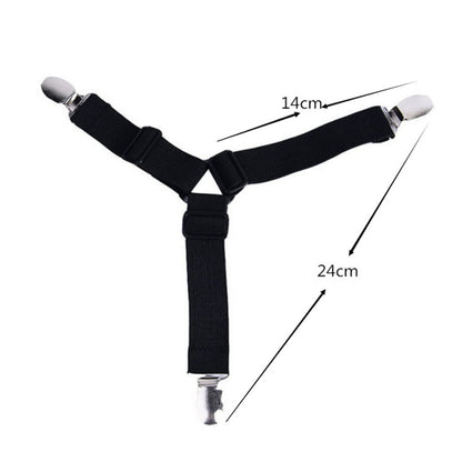 Bedding Article Accessory 4pcs  Nylon Buckle Elastic Band Non Slip Sheet Fixer Holder for Bed sheets Practical Bedspread